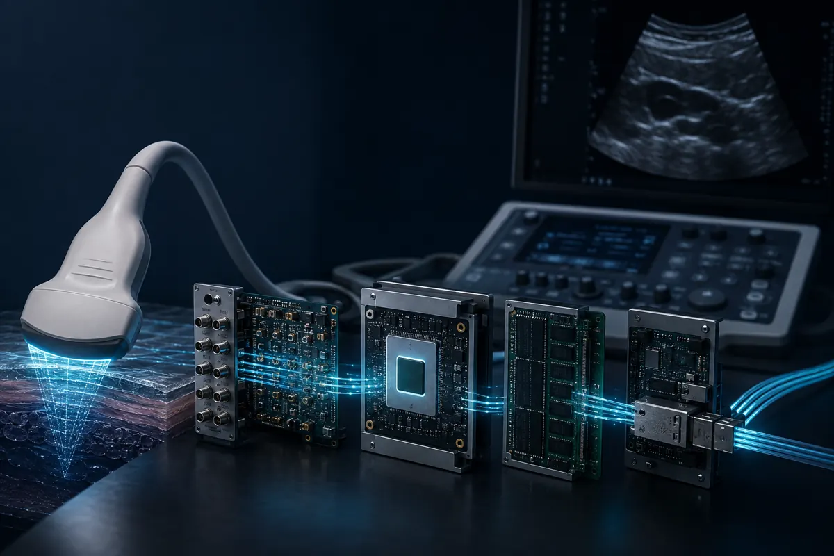 Concept illustration of imaging hardware and signal processing